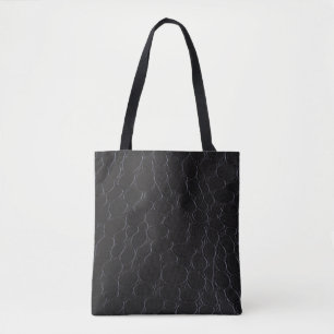 Black Faux  leather snake print   Tote Bag