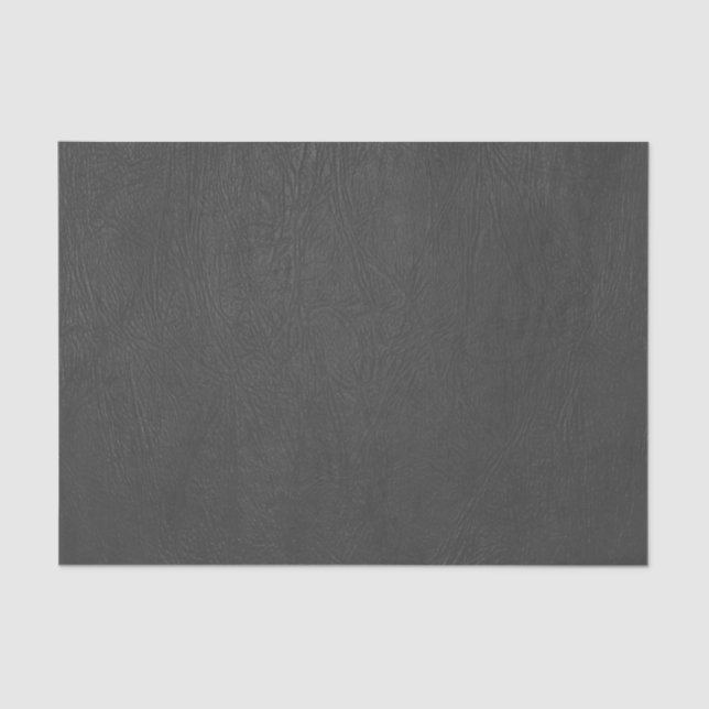 Black Faux Leather Tissue Paper (Front)