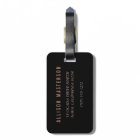 Black & Faux Rose Gold Elegant Initial Monogram