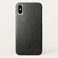 Black Faux Snakeskin Leather Pattern