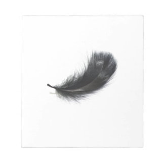 Black feather notepad