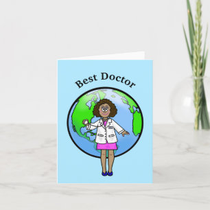 Black Female Doctor Greeting Card