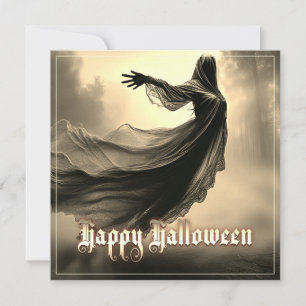 Black Female Ghost in Hellscape - Halloween