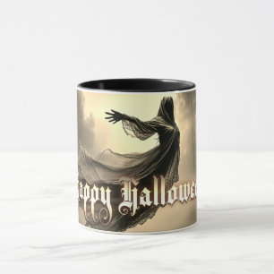 Black Female Ghost in Hellscape - Halloween Mug