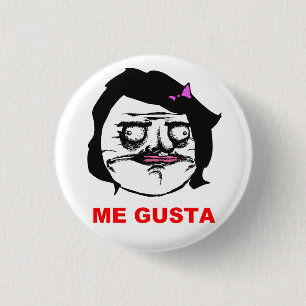 Black Female Me Gusta Comic Rage Face Meme 3 Cm Round Badge