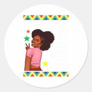 Black Female Teacher Magic Teach Black History Mon Classic Round Sticker