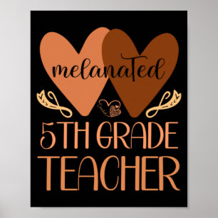 Black Fifth Grade Teacher Black History Women Afri Poster