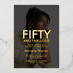 Black Fifty and Fabulous 50th Birthday Photo