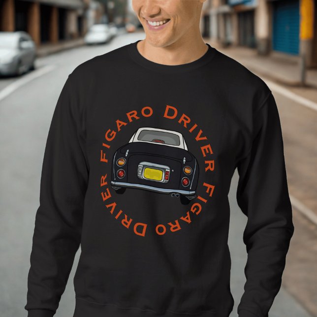 Black Figaro Driver Retro Figarations Sweatshirt (A fun black figgy sweatshirt with space for your name or car name. Or leave it as Figaro Driver)