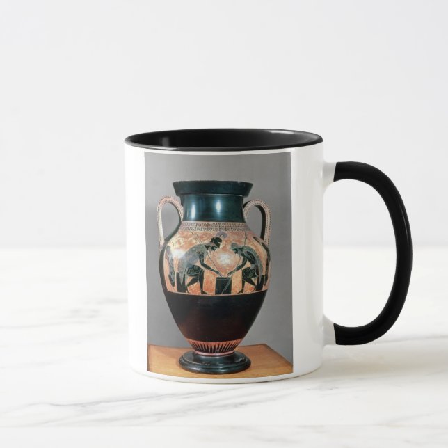 Black-figure amphora depicting Ajax and Achilles, Mug (Right)