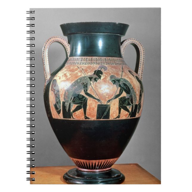 Black-figure amphora depicting Ajax and Achilles, Notebook (Front)
