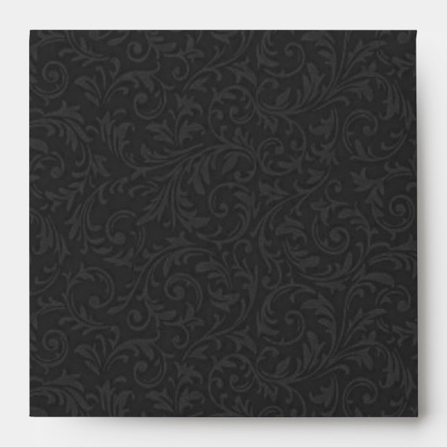 Black Filigree Envelope-Square Envelope (Front)
