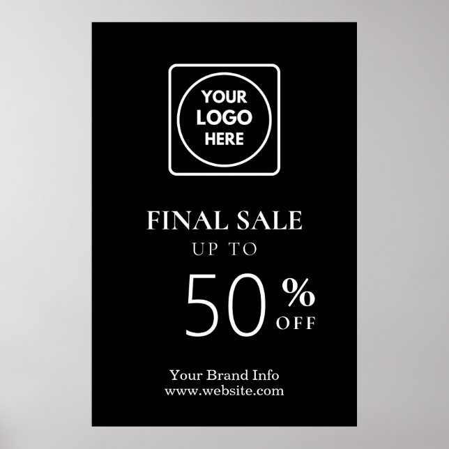 Black Final Sale Poster | Store Discount Business  (Front)