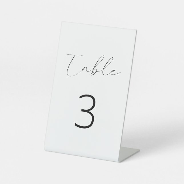 Black Fine Calligraphy Pedestal Sign (Front)