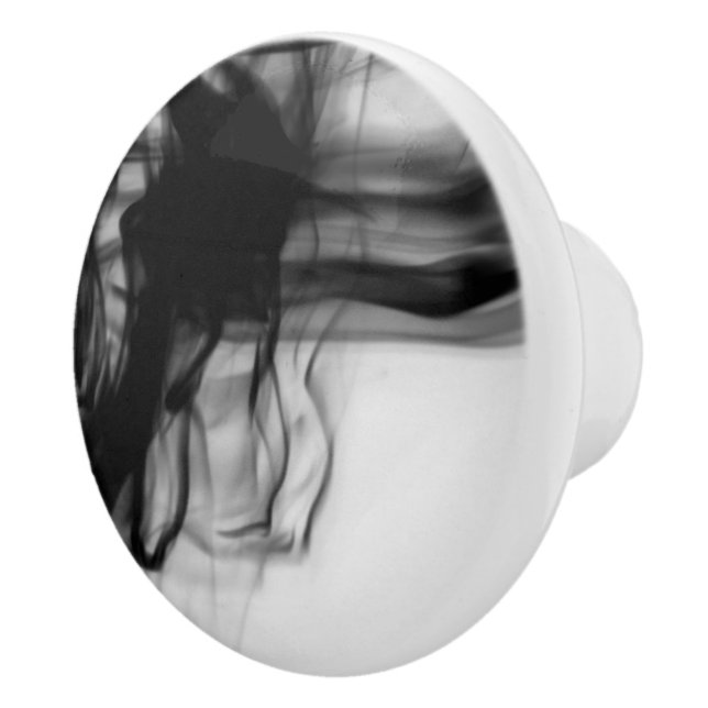 Black Fire II Ceramic Knob by Artist C.L. Brown (Right)