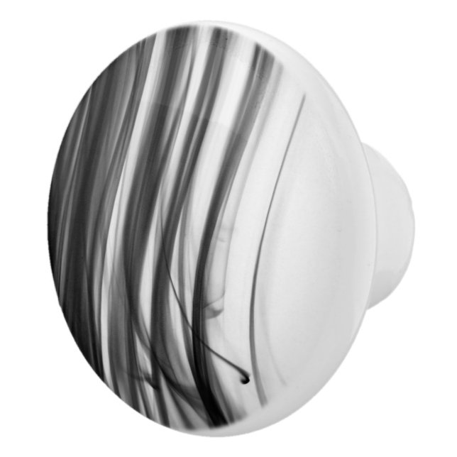 Black Fire III Ceramic Knob by Artist C.L. Brown (Right)