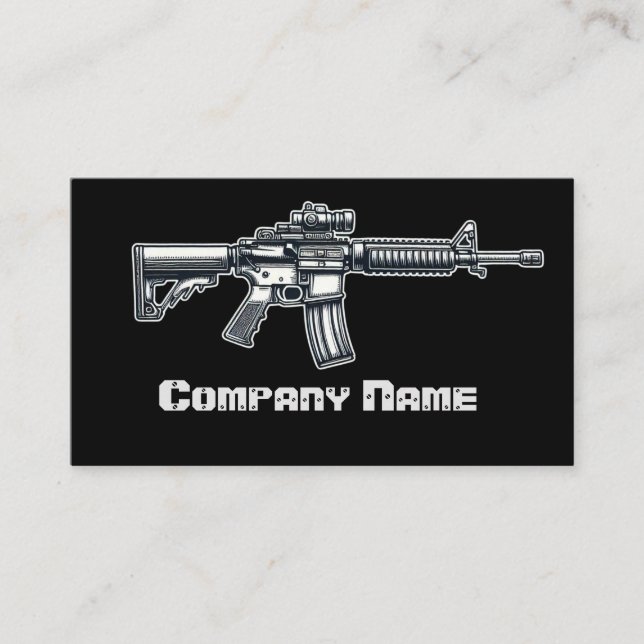 Black Firearms Business Card (Front)