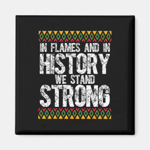 Black Firefighter Firefighting Fireman Black Histo Magnet