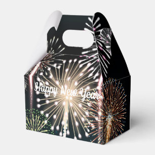 Black Fireworks Happy New Year Favour Box