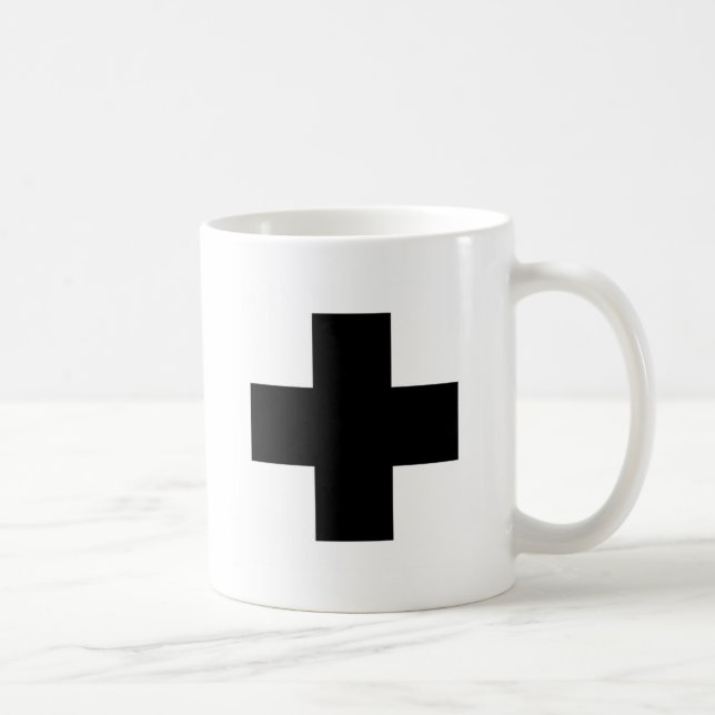 Black First aid cross Coffee Mug (Right)
