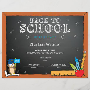 Black First Day of Preschool Sign Back to School