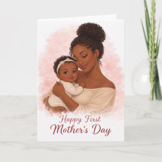 Black First Mother's Day Card