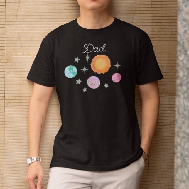 Black First Trip Around The Sun Dad 1st birthday T-Shirt (Creator Uploaded)