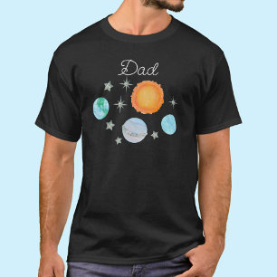 Black First Trip Around The Sun Dad 1st birthday T-Shirt