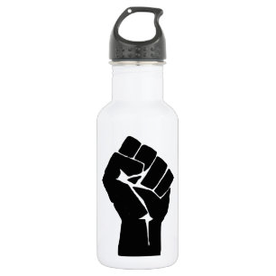 Black Fist Raised - Resistance Protest 532 Ml Water Bottle