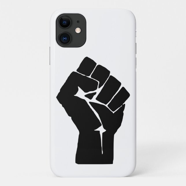 Black Fist Raised - Resistance Protest Case-Mate iPhone Case (Back)