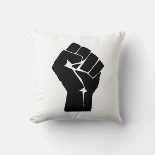 Black Fist Raised - Resistance Protest Cushion