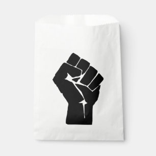 Black Fist Raised - Resistance Protest Favour Bag