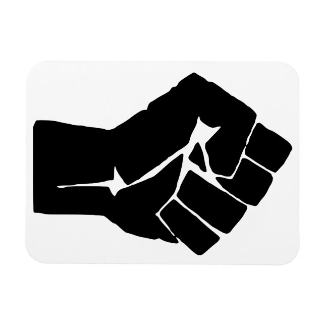 Black Fist Raised - Resistance Protest Magnet (Horizontal)