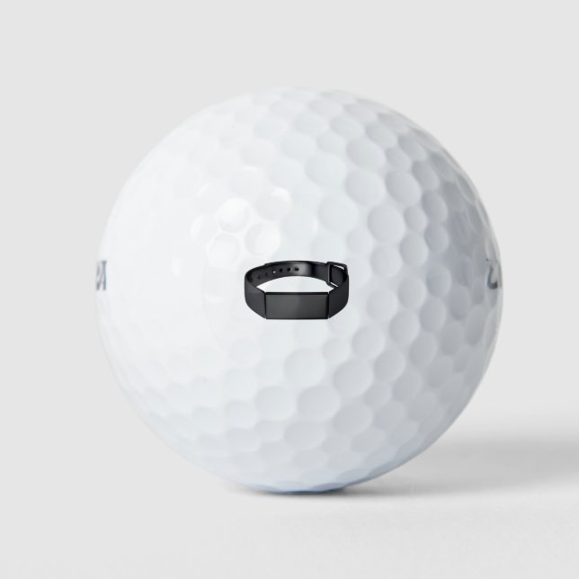 Black fitness tracker golf balls (Front)