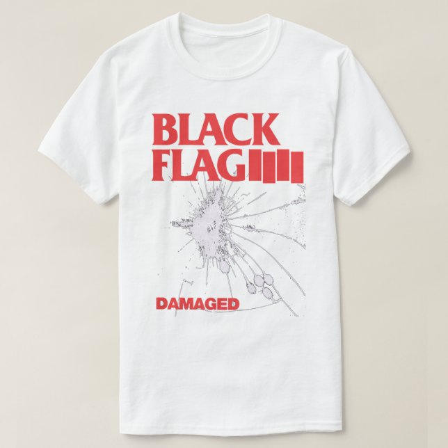 Black Flag - Damaged Premium  T-Shirt (Design Front)