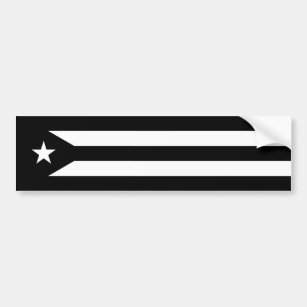 Black flag of Puerto Rico Bumper Sticker