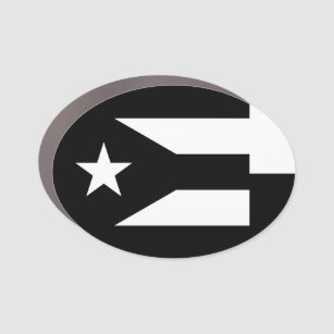 Black flag of Puerto Rico Car Magnet