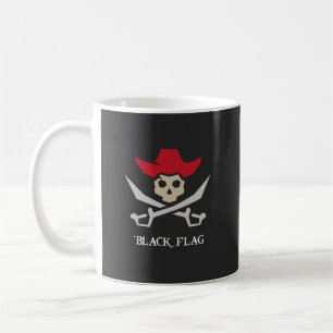 Black Flag Pirate Skull Coffee Mug