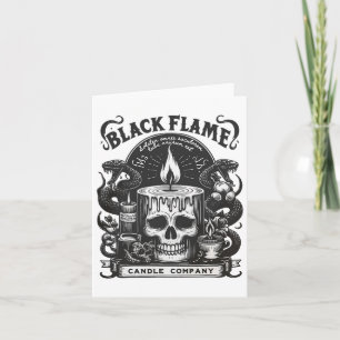 Black Flame Candle Company Halloween Skullcap Scar Card