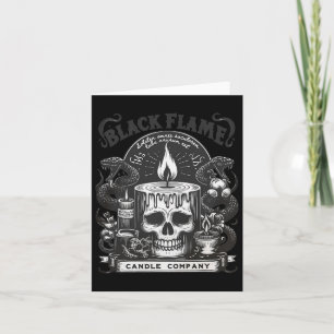 Black Flame Candle Company Halloween Skullcap Scar Card