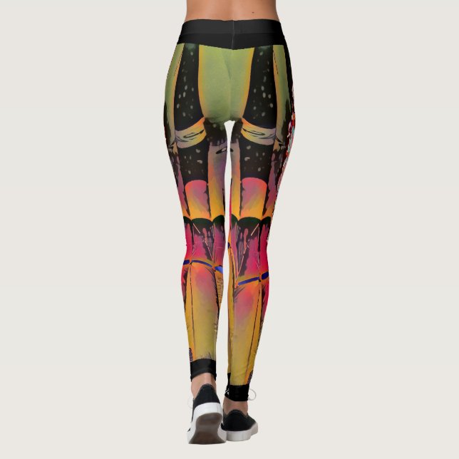 Black flaming leggings (Back)