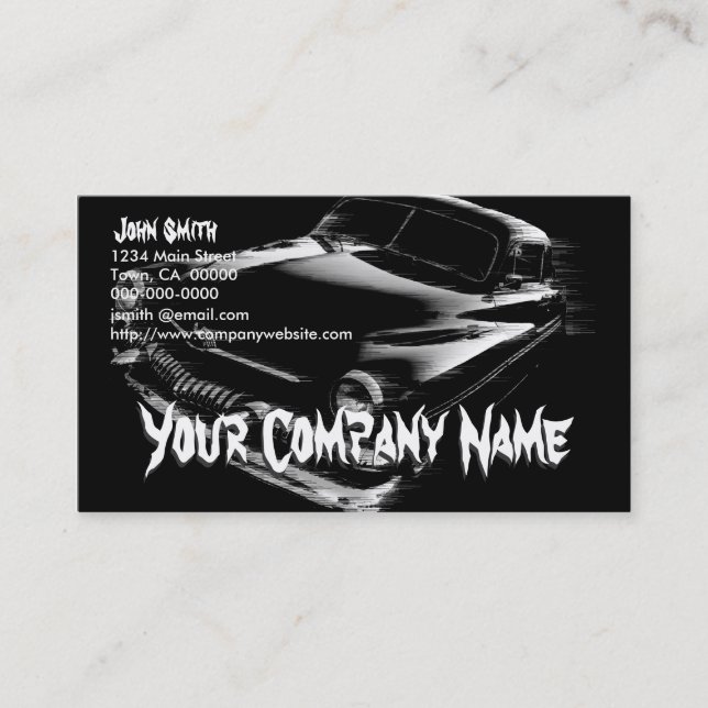 Black Flash Car Business Card (Front)