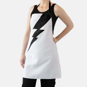 Black Flash Lightning Bolt Apron