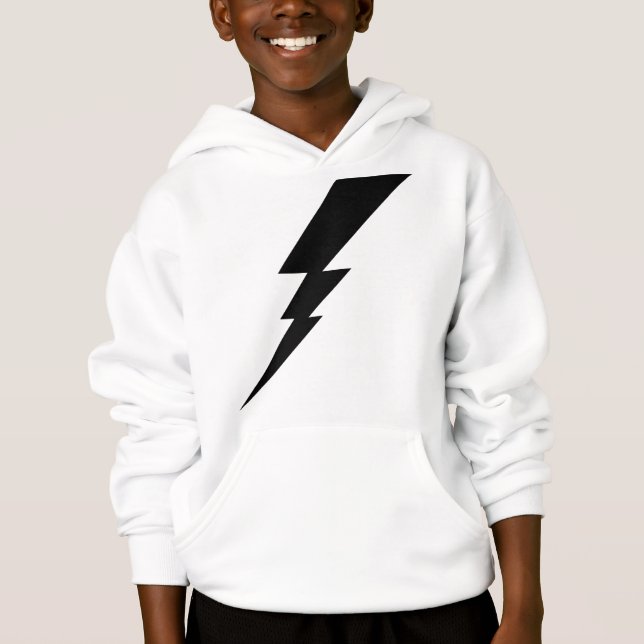 Black Flash Lightning Bolt Kids' (Front)