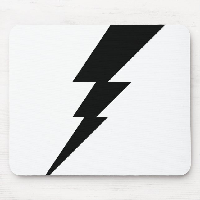 Black Flash Lightning Bolt Mouse Pad (Front)