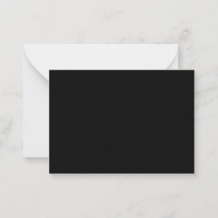 Black Flat Note Cards   Elegant Minimalist Design