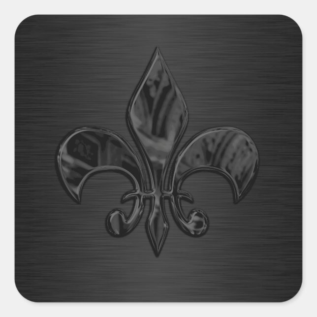 Black Fleur de Lis Envelope Seal (Front)