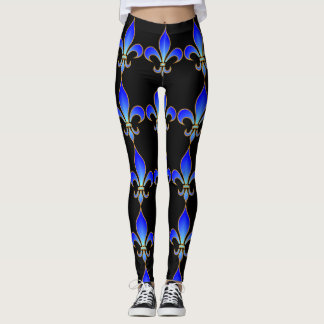 Black fleur-de-lis Leggings