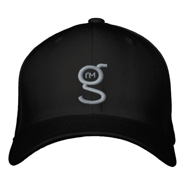 Black Flex Fit Cap w Black I'm G Logo  (Front)