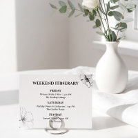 Black Floral 30th Birthday Weekend Itinerary